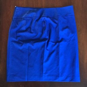 Brilliant blue pencil skirt